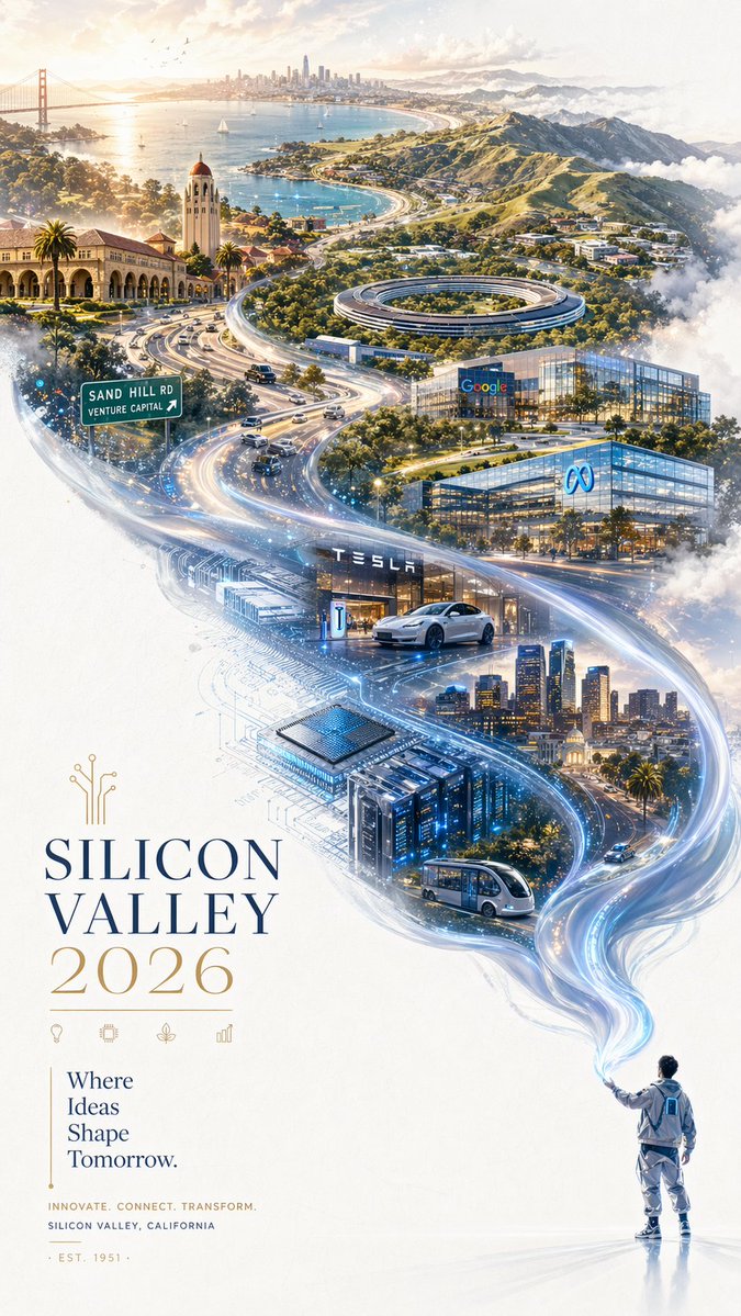 A refined 2026 Silicon Valley city promotional pos...